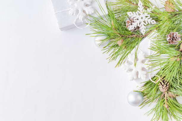 istock Holiday background with christmas branches 1070834168