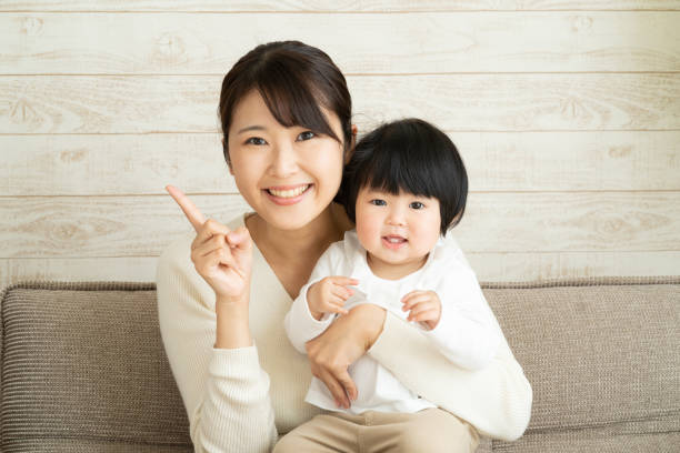 asian mother and baby