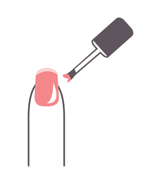bildbanksillustrationer, clip art samt tecknat material och ikoner med nagellack-manikyr - shellac