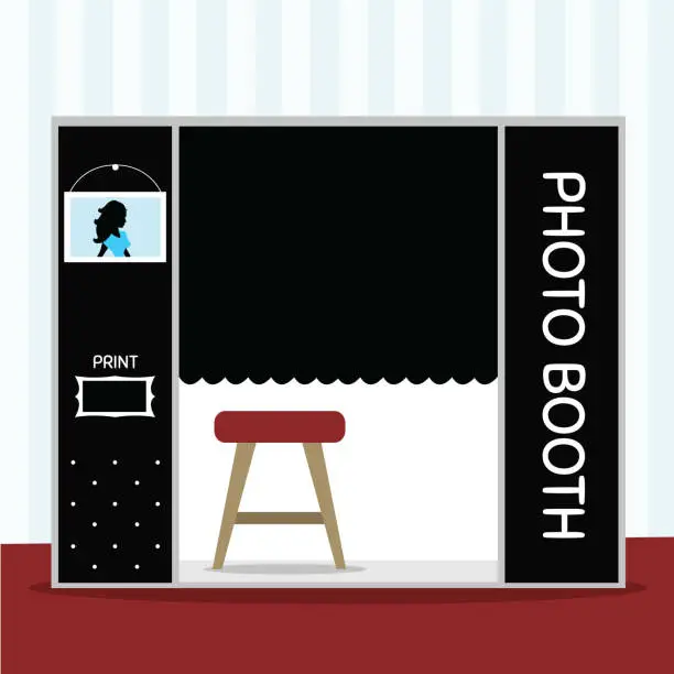 Vector illustration of Photo Booth Room