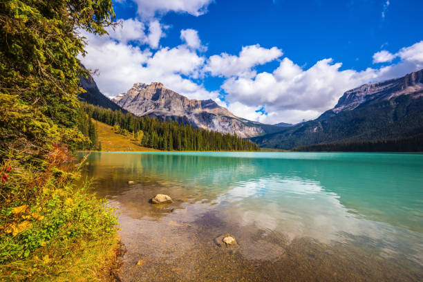 istock The shore of mountain lake 1070839570