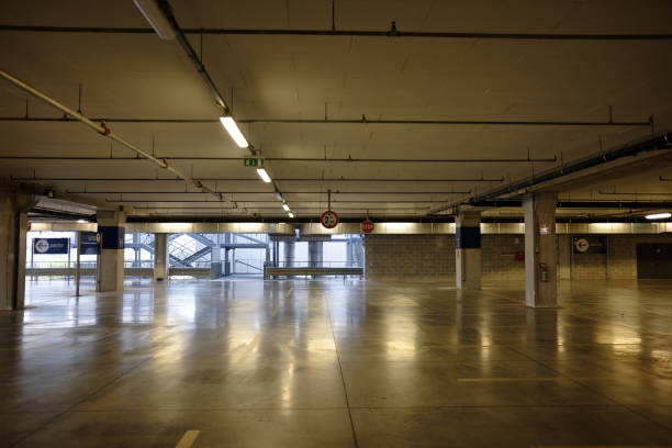 istock empty parking and covered shopping center 1070844106