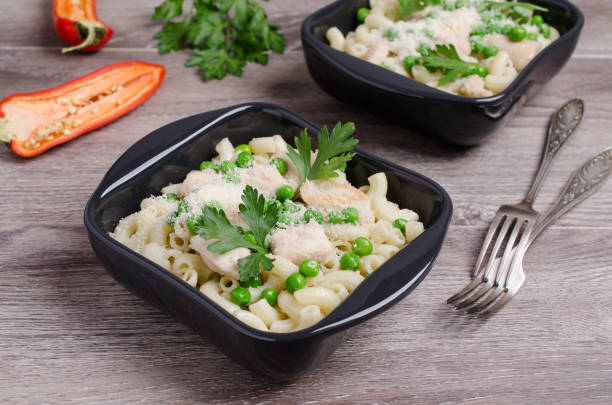 istock Traditional pasta with chicken slices 1070872290
