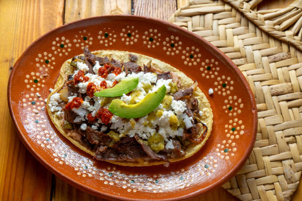 istock Mexican huarache of cecina beef 1070878786