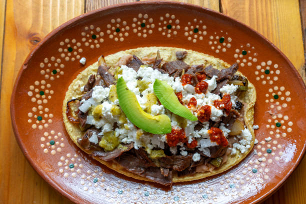 istock Mexican huarache of cecina beef 1070880826