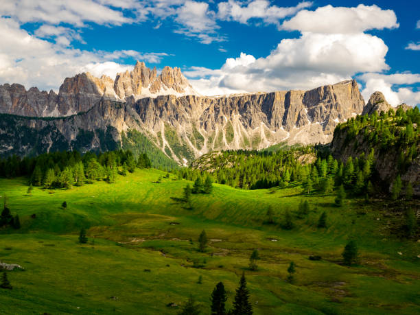istock View of the Dolomites Mountain in the evening 1070892036