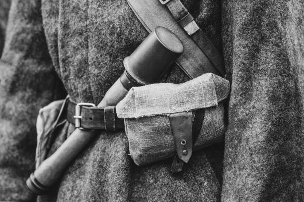 istock The grenade in his belt from a Red Army greatcoat 1070896812