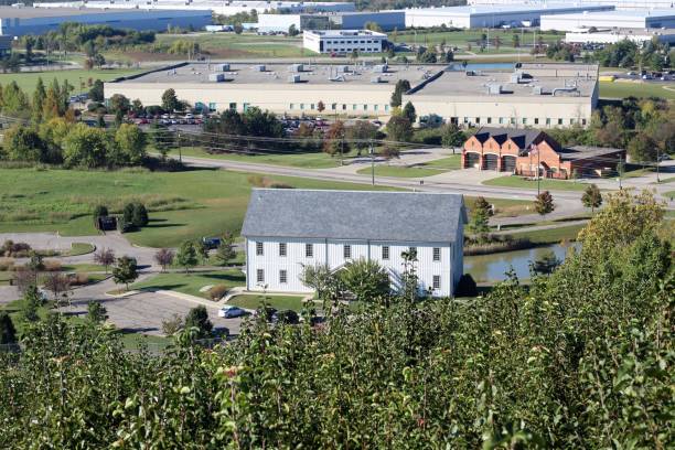 istock Aerial View of Town 1070898678