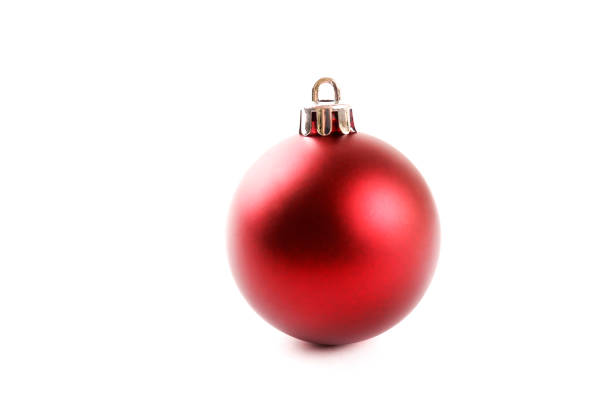 Minimalistic festive composition with colorful matte christmas balls. Fancy beautiful decoration for christmas pine tree. Background, copy space, close up, front view.