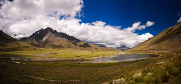 istock Panoramic view to Andes mountain at Abra La Raya pass, Puno, Peru 1070912904
