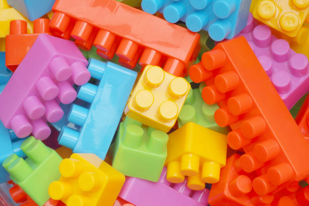 istock Toys building blocks, colorful plastic constructor for children. 1070914856