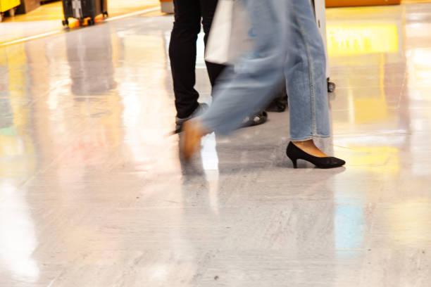 istock Business people walking in train station blur motion. 1070924254