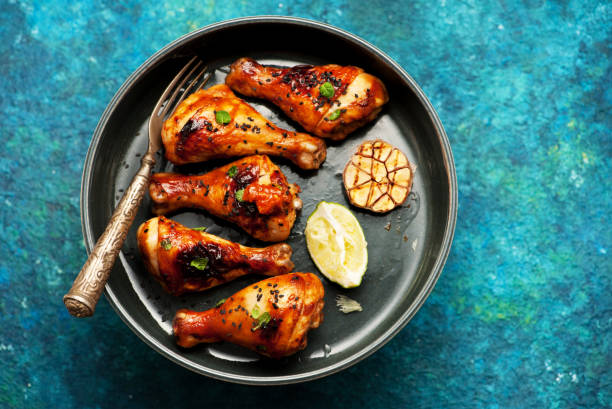 istock Grilled chicken drumsticks with sesame and soy sauce 1070924542