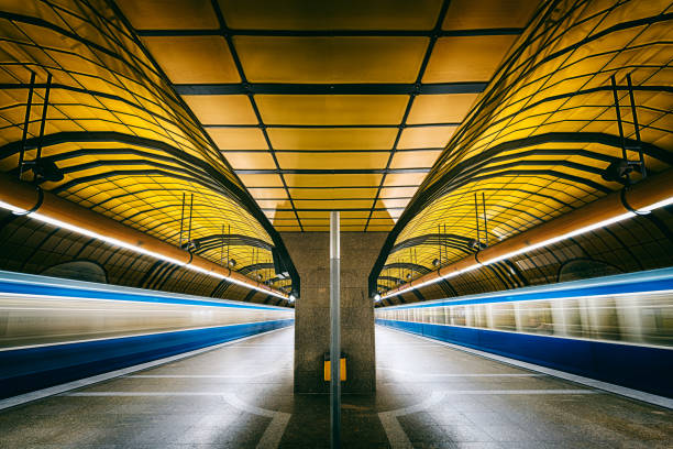 Munich underground series 8 stock photo