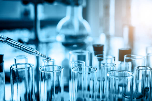 istock Lab glassware in chemical laboratory for research and development 1070932388