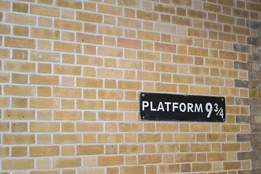 2014-09-24. King Cross Station, Hogwarts Express. Platform nine and three quarters