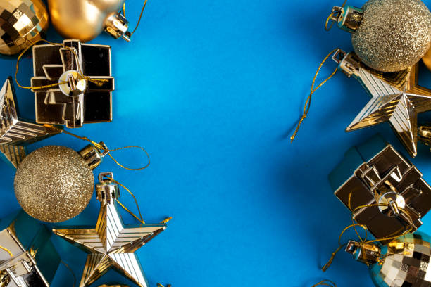 istock Merry Christmas and New Year decoration, top view 1070937744