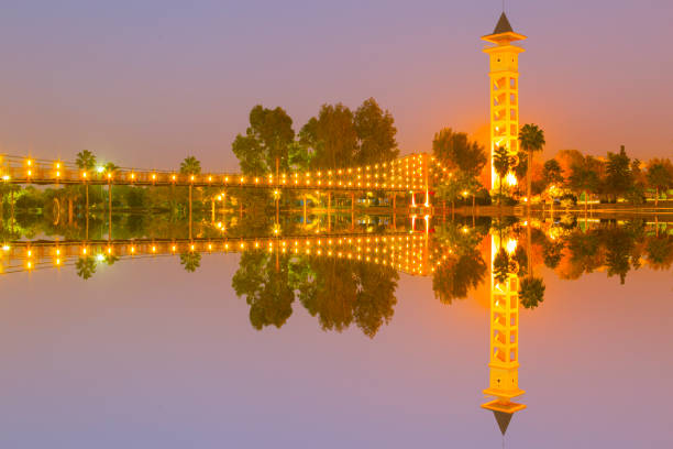 istock Sabanci Central Mosque, Night and seyhan river, Adana Turkey. 1070938728