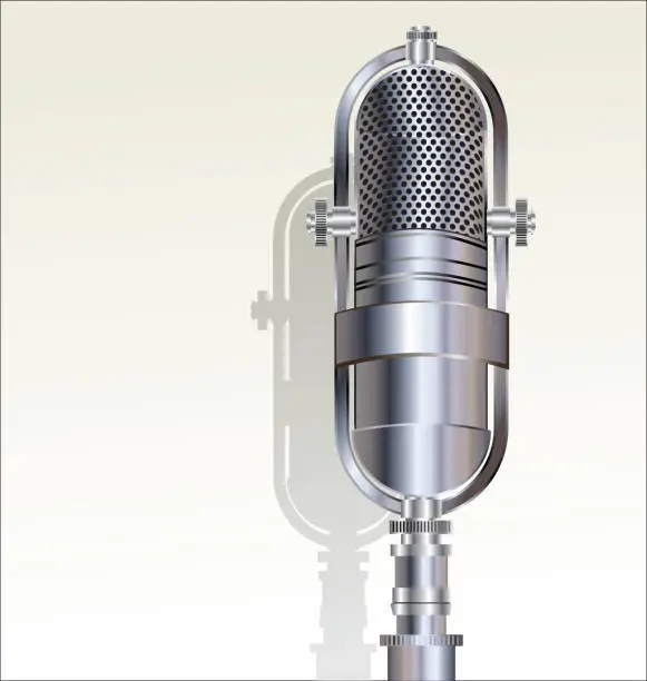 Vector illustration of Retro microphone
