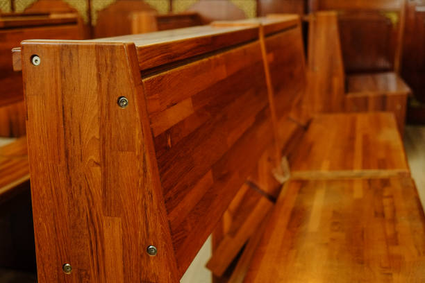 istock Wood chairs, in retro interiors. 1070946840
