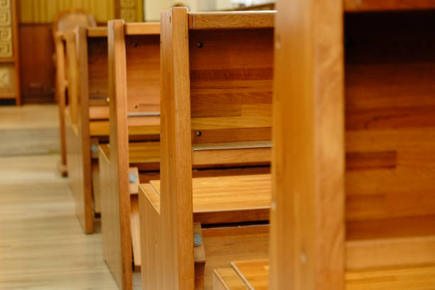 istock Wood chairs in retro interiors. 1070946942
