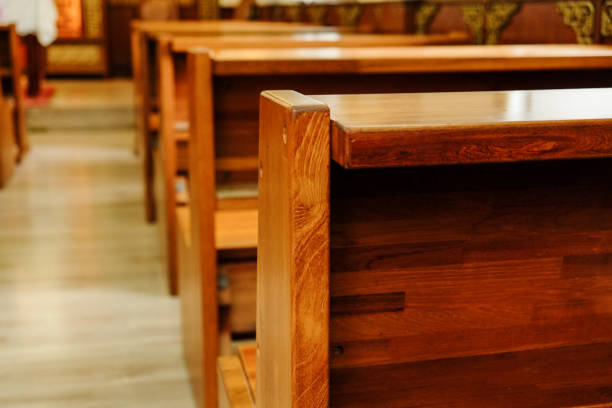 istock Wood chairs in retro interiors. 1070946986