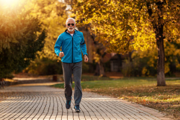 istock Senior man running in the park 1070954686