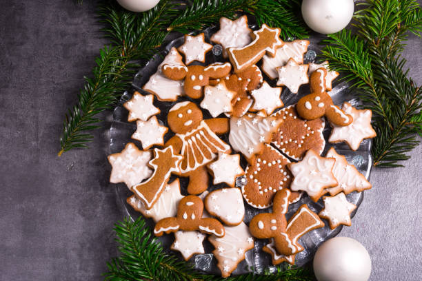 istock a tasty Gingerbread with royal icing 1070954858