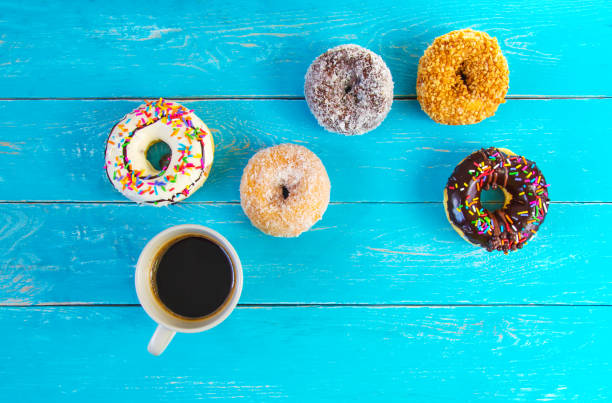 istock Looklike dilicious donut and black coffee. 1070956320