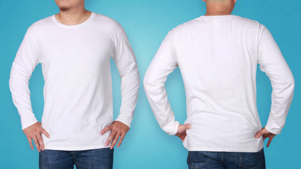 istock White Long Sleeved Shirt Design Template 1070960714