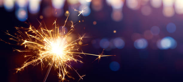 istock Burning sparkler, Happy New Year 1070974354