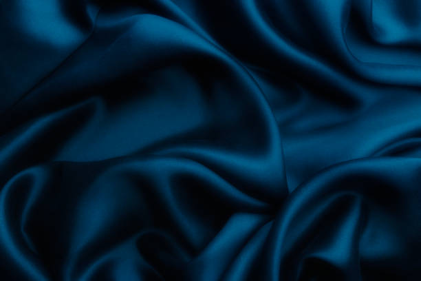 istock Blue satin silk, elegant fabric for backgrounds 1070977224