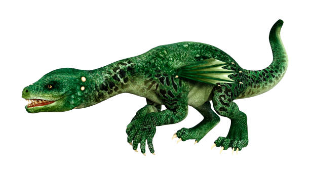 istock 3D illustration fantasy dragon on white 1070977442