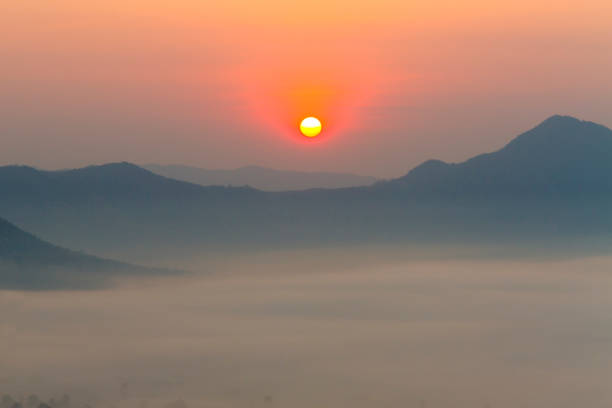 istock Sunrise beautiful with silhouette the morning 1070978138