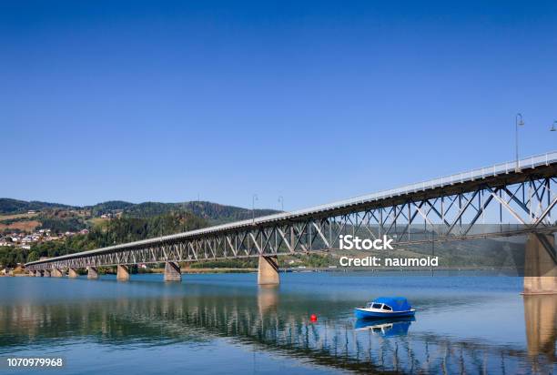Vingnesbrua Road Bridge Over The Lake Mjosa In Lillehammer Oppland Norway Stock Photo - Download Image Now