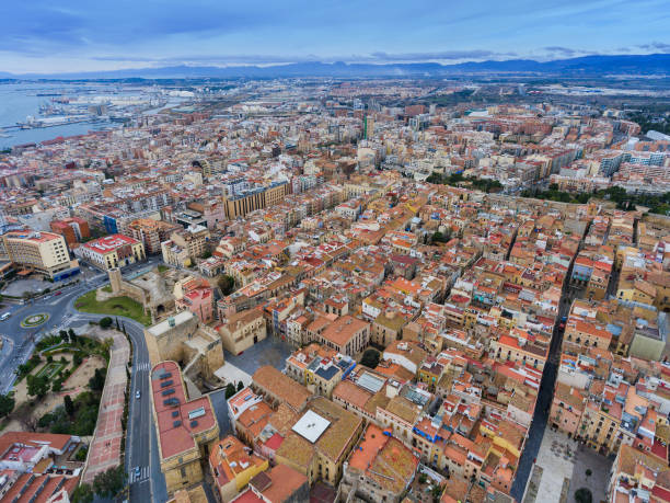 istock Panoramic air view of Tarragona 1070980264