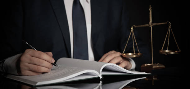 istock Weight scale of justice. Lawyer working in office 1070981766