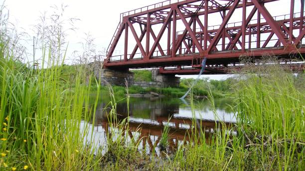 istock Railway bridge in Russia 1070988054