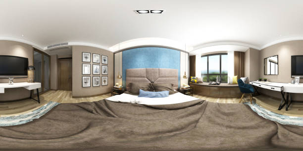 istock 3D Render 360 Degrees Modern Living Room 1071000604