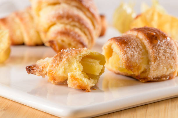 istock Small croissant with physalis fruits 1071010182
