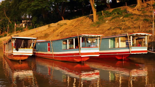 Mekong river cruise tourboat, Luang Prabang, Laos