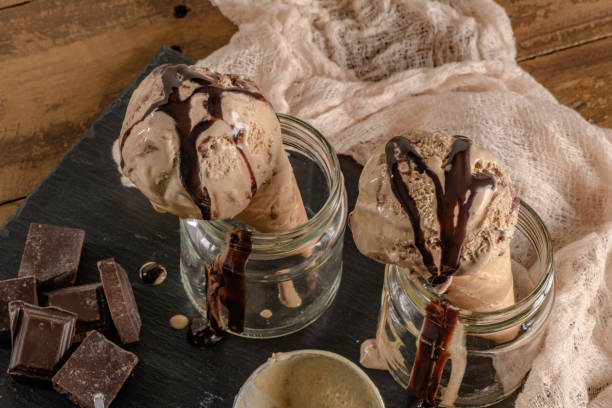 istock Chocolate ice cream in waffle cones 1071017062