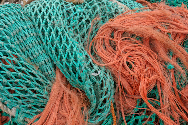 istock Colorfull fish nets in Guilvinec harbor 1071020764