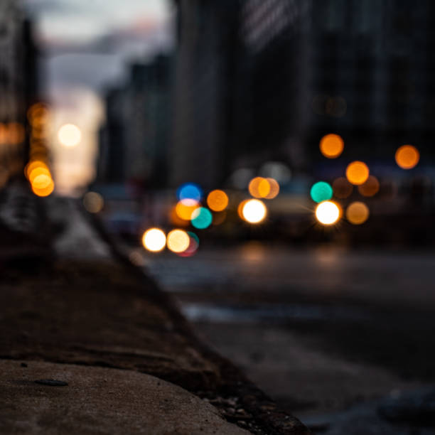 istock Bokeh City Shot with Car light reflections 1071044474