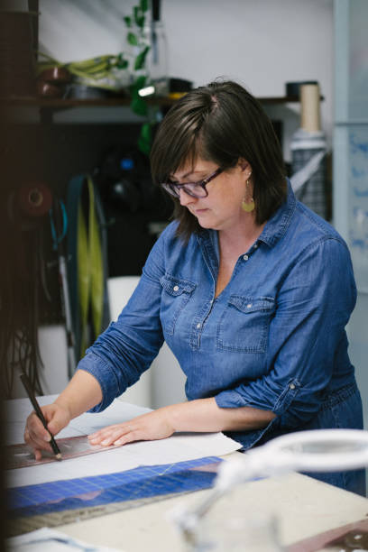 istock Fashion designer working in her studio. 1071045870