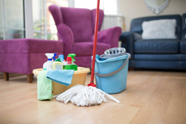 istock House cleaning equipment and supplies 1071046314