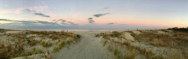 Beach sunset over the Delaware Bay