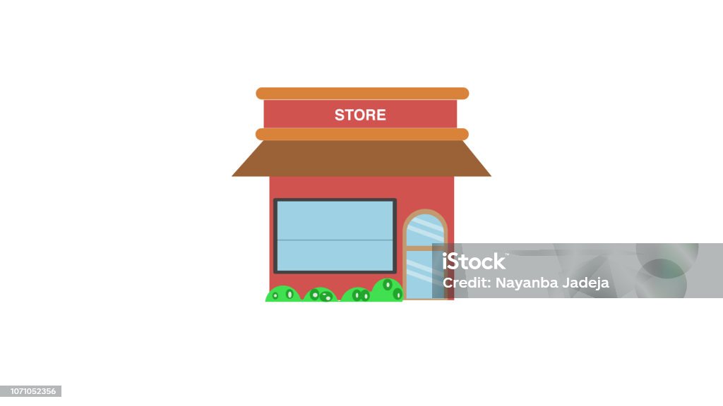 Shop icon, store icon flat style Boutique stock vector