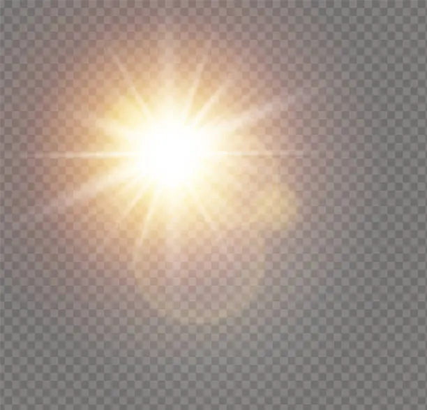 Vector illustration of White Sunlight light