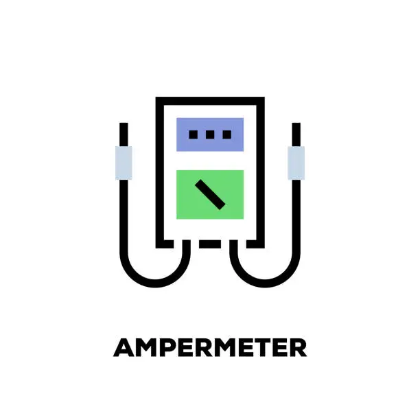 Vector illustration of Ampermeter Icon